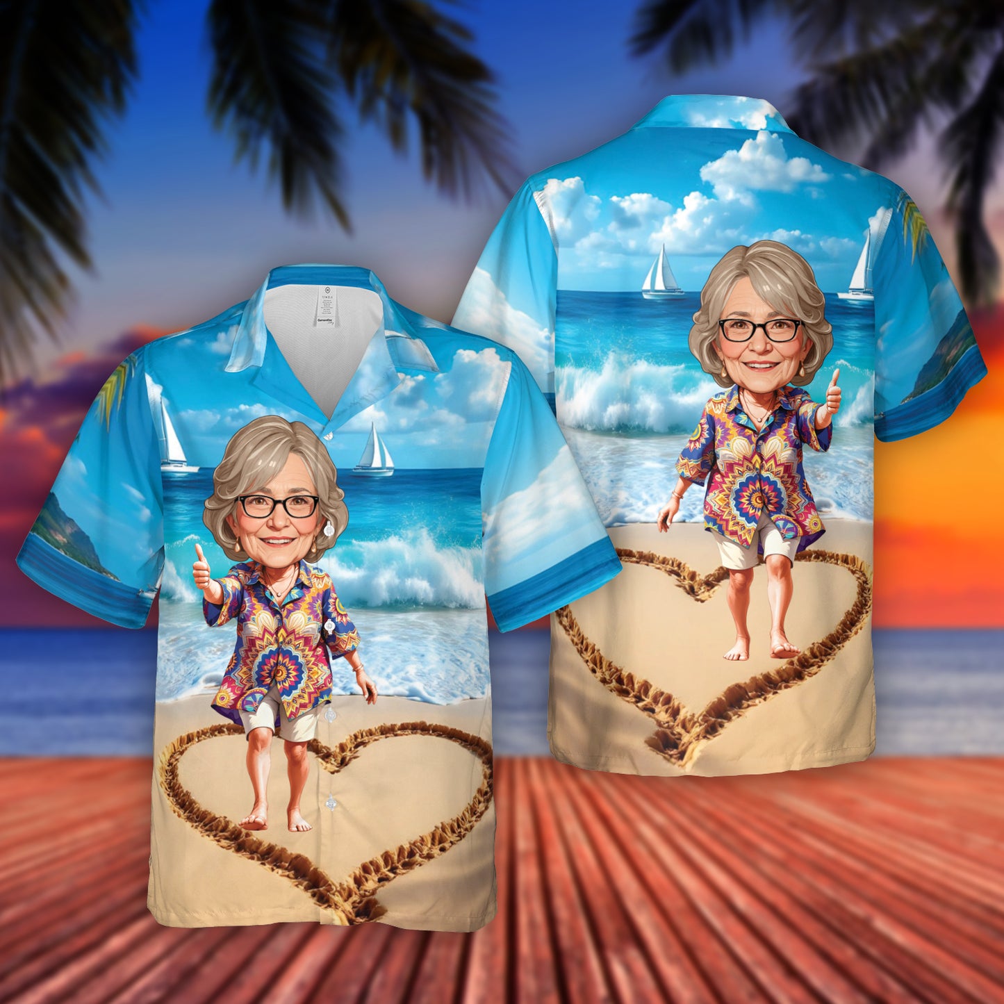 Custom Face Hawaiian Shirt, Personalized Gift for Mother's Day, Father's Day 2025, Fun Custom Gifts for Mom, Dad, Grandparents, Step Parents