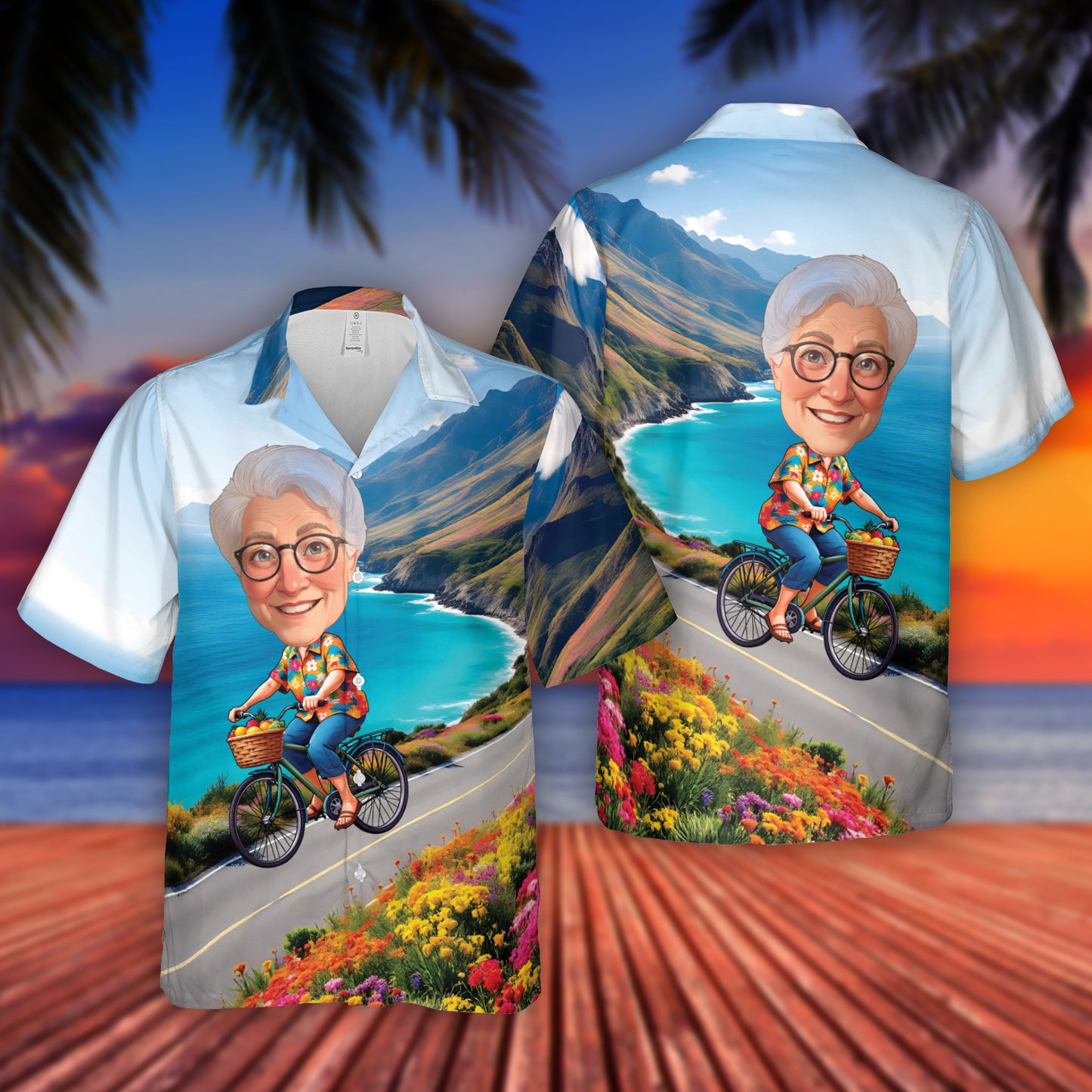 Custom Face Hawaiian Shirt, Personalized Gift for Mother's Day, Father's Day 2025, Fun Custom Gifts for Mom, Dad, Grandparents, Step Parents