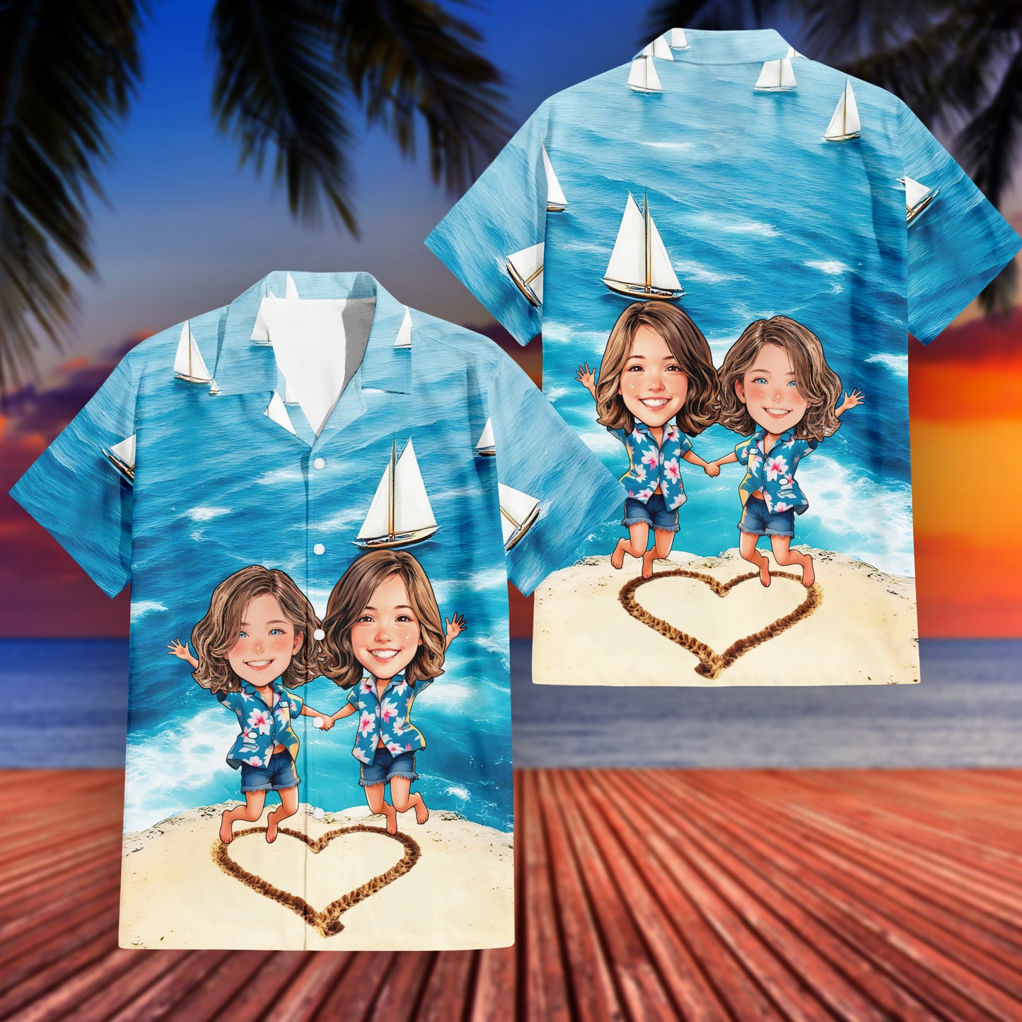 Custom Face Hawaiian Shirt for Men/Women/Couple/Kid, Funny Gift for Any Occasions, Beach Shirt, Aloha Shirt