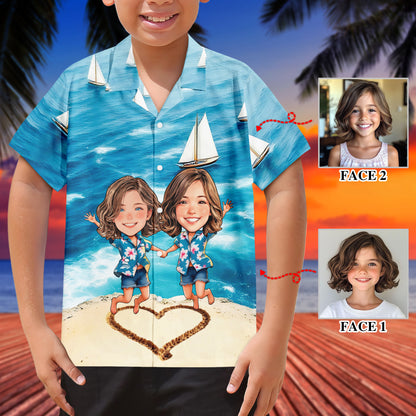 Custom Face Hawaiian Shirt for Men/Women/Couple/Kid, Funny Gift for Any Occasions, Beach Shirt, Aloha Shirt
